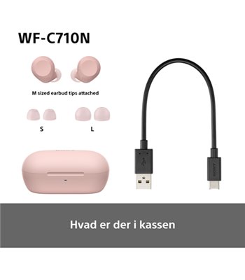 Sony WF C710NP.CE7 NC trådløse in-ear øretelefoner pink