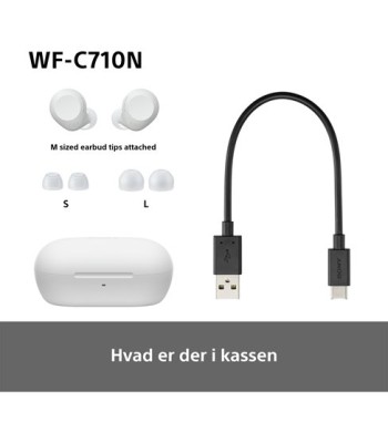 Sony WF-C710NW.CE7 NC trådløse in-ear øretelefoner hvid