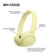 Sony WH-CH520Y.CE7 trådløse hovedtelefoner gul