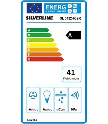 Silverline SL  3422-60 skråtstillet emhætte
