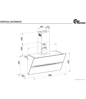 Thermex 540.21.1592.2 Vertical Automatic 90 skråtstillet emh