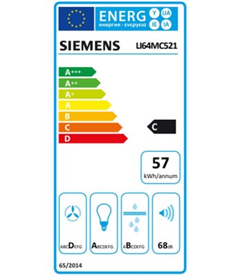 Siemens LI64MC521 skabsintegreret emhætte