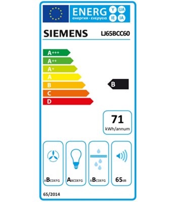 Siemens LJ65BCC60 skabsintegreret emhætte
