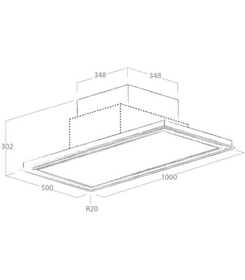 Eico 6365 Skydome 100 H30 loftintegreret emhætte