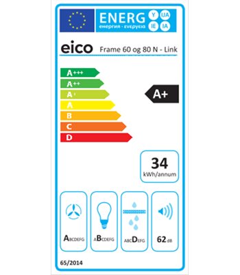 Eico 5812 Frame 80 N - Link skråtstillet emhætte