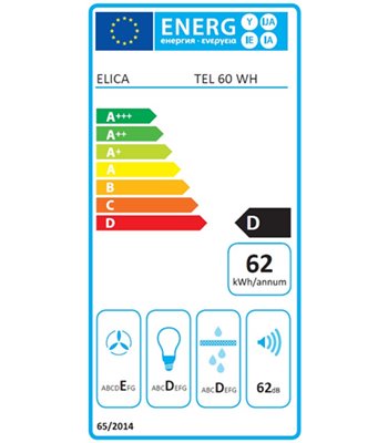 Eico 2539 Tel 60 WH skabsintegreret emhætte