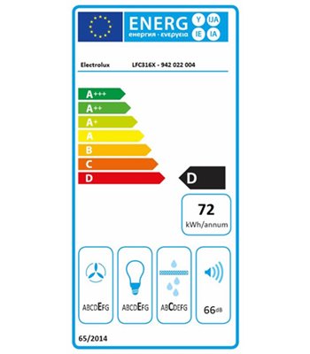 Electrolux  LFC316X vægmonteret emhætte