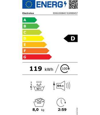 Electrolux EDI610O84O kondenstørretumbler m/varmepumpe