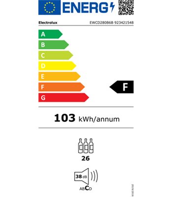 Electrolux EWCD280B6B integrerbart vinkøleskab