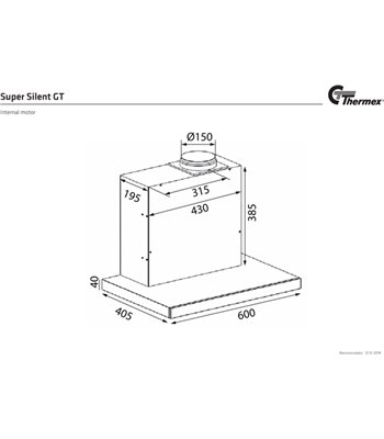 Thermex 520.19.1108.2 Super Silent GT 60cm skabsintegreret e