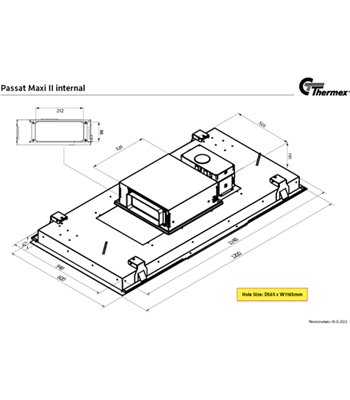 Thermex 423.46.6261.2 Passat II 120x60 loftsintegreret emhæt