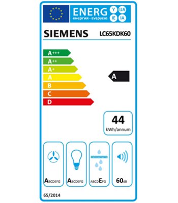 Siemens LC65KDK60 skråtstillet emhætte