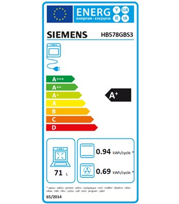 Siemens HB578GBS3 ovn til indbygning