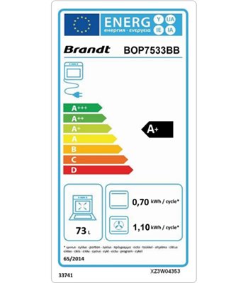 Brandt BOP 7533 BB ovn til indbygning