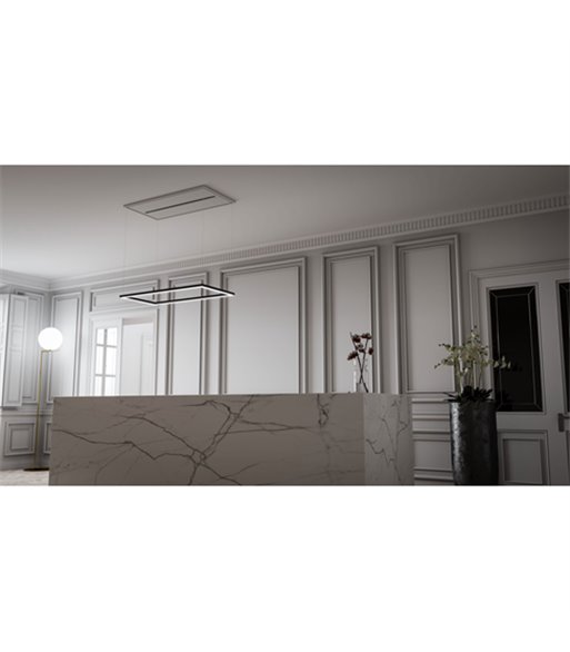 Witt Marble Matte Black loftintegreret emhætte med lampe