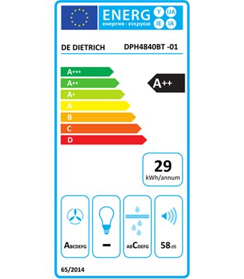 De Dietrich DPH 4840 BT kogeplade med indbygget emhætte