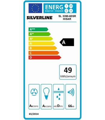 Silverline SL 3390-60 SR skråtstillet emhætte