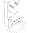 Silverline SL 3390-80 SR skråtstillet emhætte