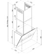 Silverline SL 3390-90 HV skråtstillet emhætte