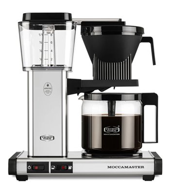 Moccamaster Optio kaffemaskine polished silver