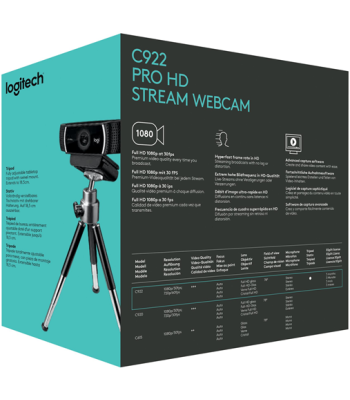 LOGITECH HD PRO WEBCAM C922 WEBKAMERA FORTRÅDET