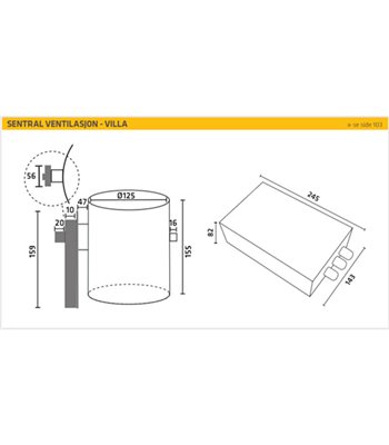 Thermex 536.99.1040.9 centralvent villa modul II