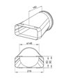 Thermex 825.60.4011.9 overgang 216x83 mm til Ø150(metal)