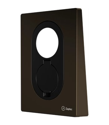 Zaptec GO Front Cover, wood brown