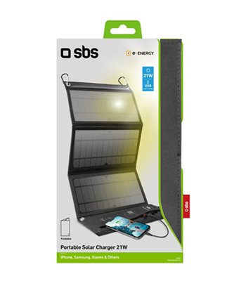 SBS TESOLARCHG21W Transportabel oplader med solceller 21W