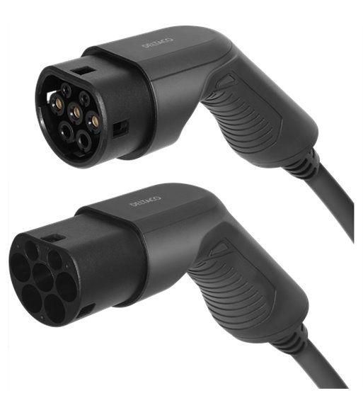 Deltaco EV-3205 type 2, 3 fase, 32A, 5M ladekabel