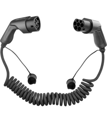 Deltaco EV-3215-S spiral type 2, 3 fase, 16A, 3M/5M ladekabe