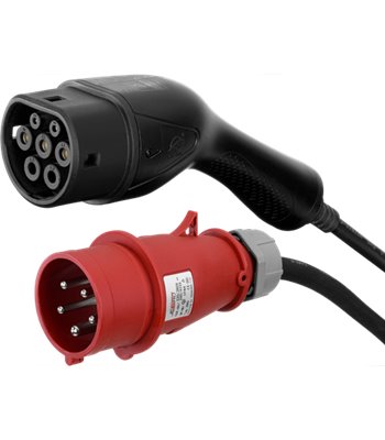 Deltaco EV-3226 LED-display type 2, 3 fase, CEE 8-16A, 6M