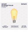 Deltaco SH-LFE27ST64 Smart Home LED glødepære E27