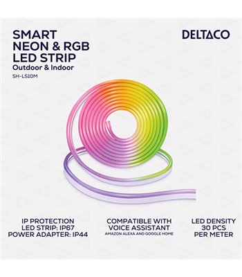 Deltaco SH-LSN5M Smart Home Neon RGB LED-strip