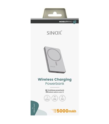 Sinox SXP9050 powerbank trådløs opladning