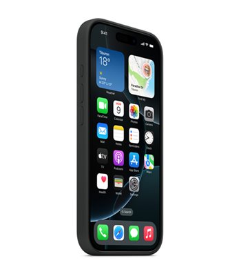 Apple iPhone 16 Pro Max Silicone Case with MagSafe black MYY