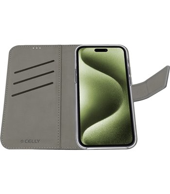 Celly Wally iPhone 16 Plus flipcover sort