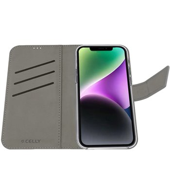 Celly Wally case iPhone 16e flipcover black