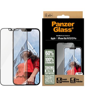 PanzerGlass Screen Protector iPhone 16e Ultra-Wide Fit Align