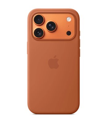 Apple iPhone 17 Pro Silicone Case with MagSafe terra cotta M
