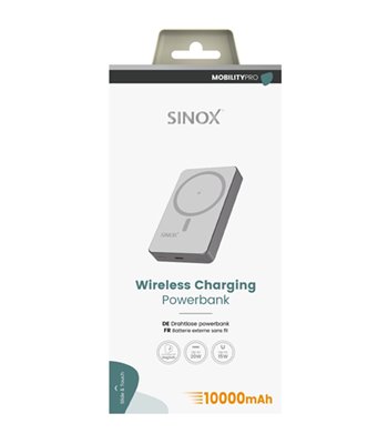 Sinox SXP9100 powerbank trådløs opladning