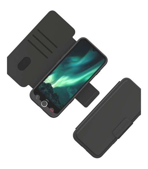 Doro 8934 Wallet Case Aurora A31 etui med pung graphite