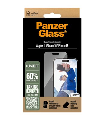 PanzerGlass Screen Protector iPhone 16 - Classic Fit 2873
