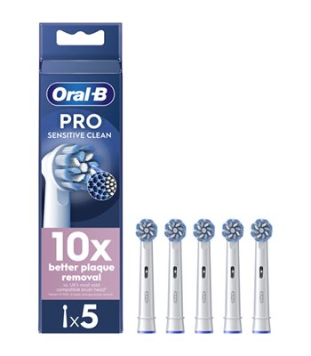 Oral-B Refill Sensitive Clean & Care 5-pak børstehoved hvid