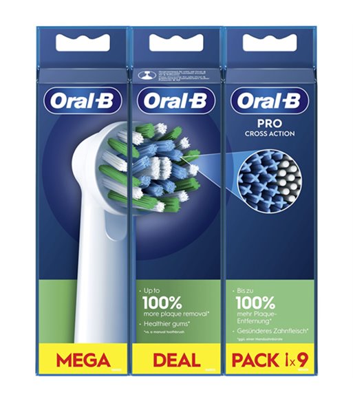 Oral-B Refill Cross Action 9-pak løse børster