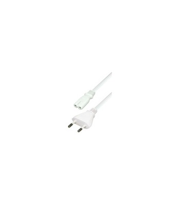 Netledning VDE m/8-talsstik 2m hvid