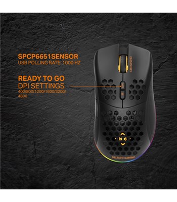 Deltaco Gaming DM220 wireless lightweight mouse, black