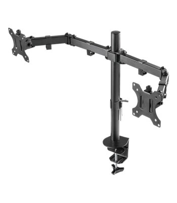 Deltaco Gaming Dual monitor desk mount, 13''-32'', black