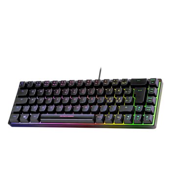 Deltaco Gaming DK240 60% keyboard, semi transparent case bla