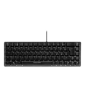 Deltaco Gaming DK240 60% keyboard, semi transparent case bla